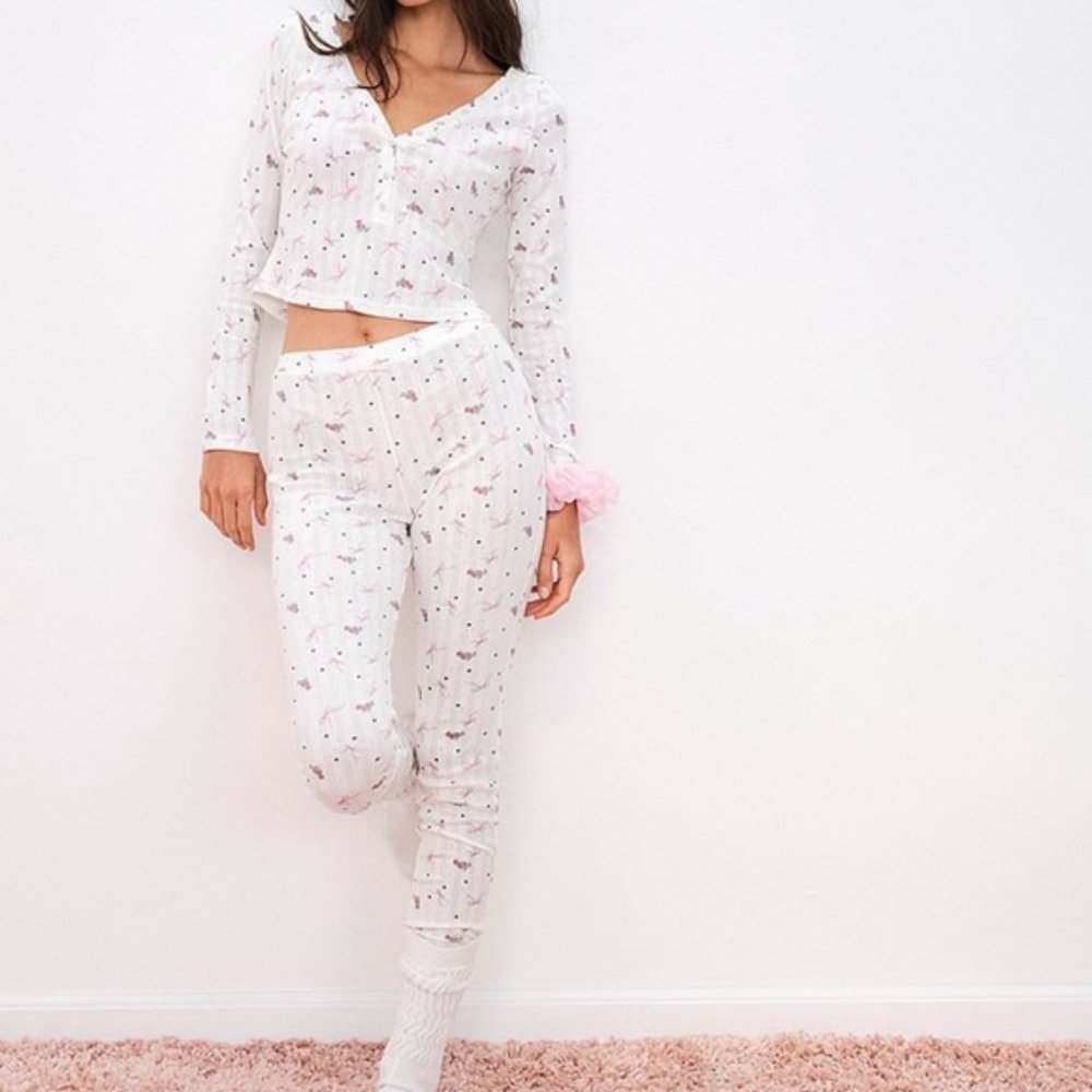 Barbie Pilates Ballerina pink Pajama set For Love & Lemons